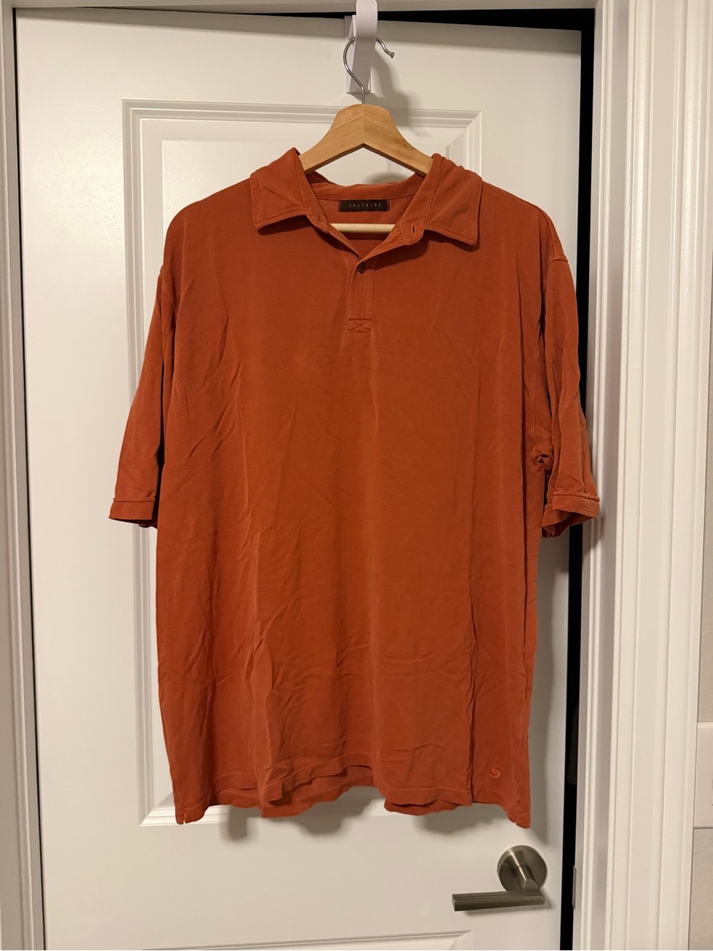 Men's Rust Orange Short-Sleeve Polo